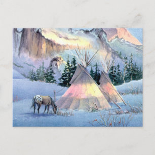 Carte Postale APPALOOSA HORSE TIPI CAMP par SHARON SHARPE