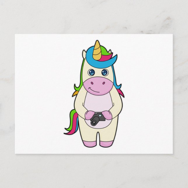 Carte Postale Appareil photo Licorne (Devant)