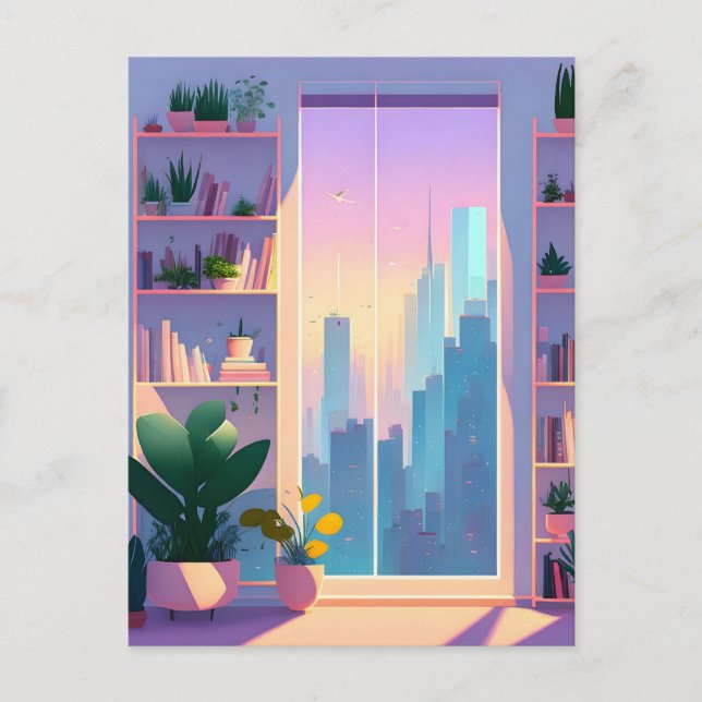 Carte Postale Appartement Lover plante, poste (Devant)