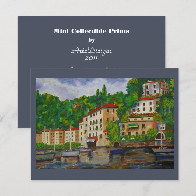 Carte Postale Appartements en Italie - Mini Imprimés Collectible (Devant / Derrière)