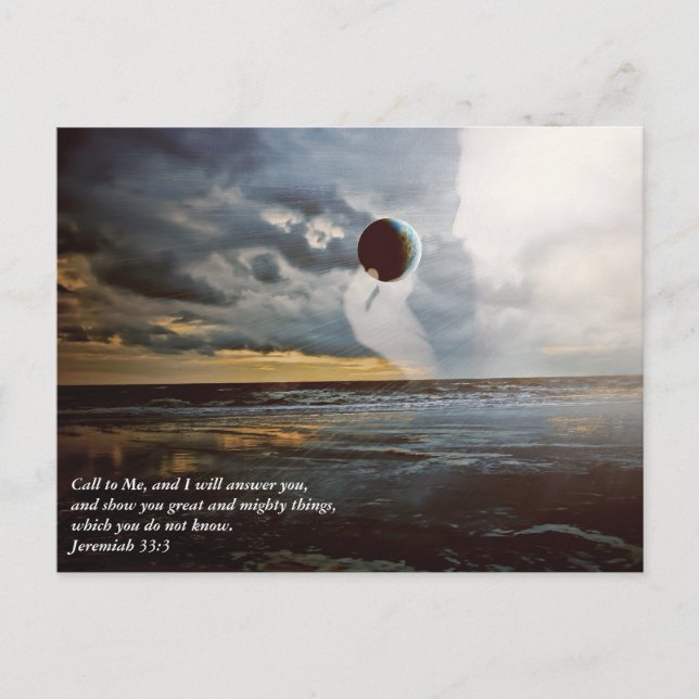 Carte Postale Appel à moi ~ Bible chrétienne Verse Encouragement (Devant)
