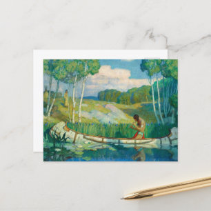 Carte Postale Appel Amour Indien par Newell Convers Wyeth