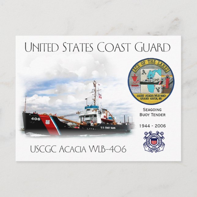 Carte Postale Appel d'offres USCGC Acacia WLB-406 (Devant)