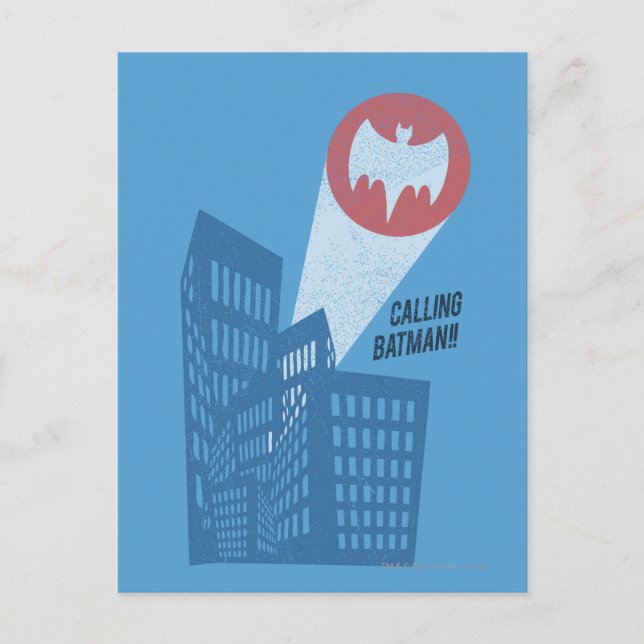 Carte Postale Appel du symbole Batman Bat (Devant)