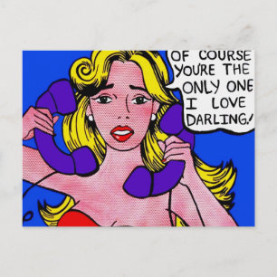 Carte Postale Appeler en attente, produits d'art comique