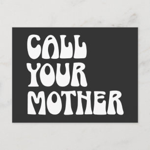 Carte Postale Appelez votre mère Citer Drôle Gag Cadeau de Maman