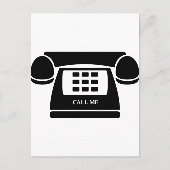 Carte Postale Appelle-Moi ! Téléphone ! Parlons ! (Devant)