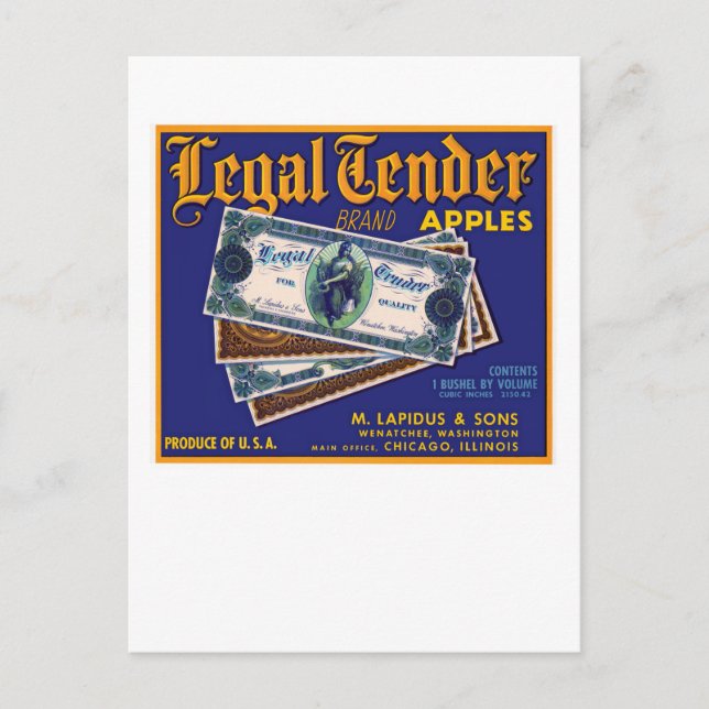 Carte Postale Appels d'offres légaux (Devant)