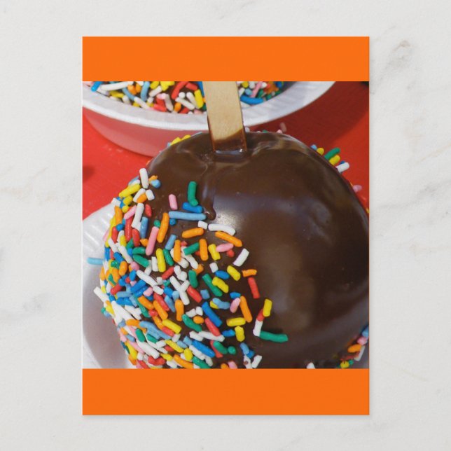 Carte postale Apple couverte au chocolat (Devant)