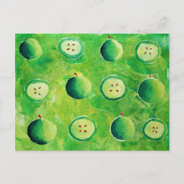 Carte Postale Apple Halves Peinture (Devant)
