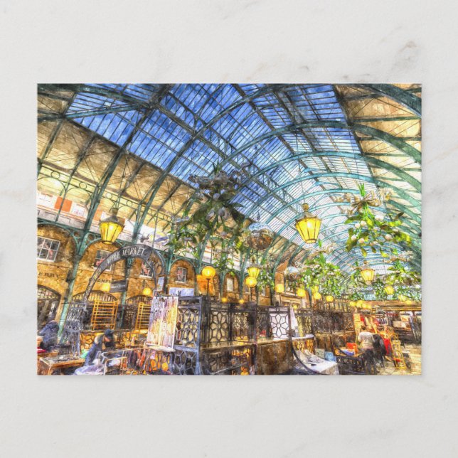 Carte Postale Apple Market Covent Garden London Art (Devant)