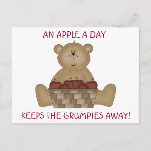 Carte Postale Apple par jour garde les grumpies loin !
