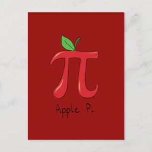 Carte postale Apple Pi Cute Math Pi Day