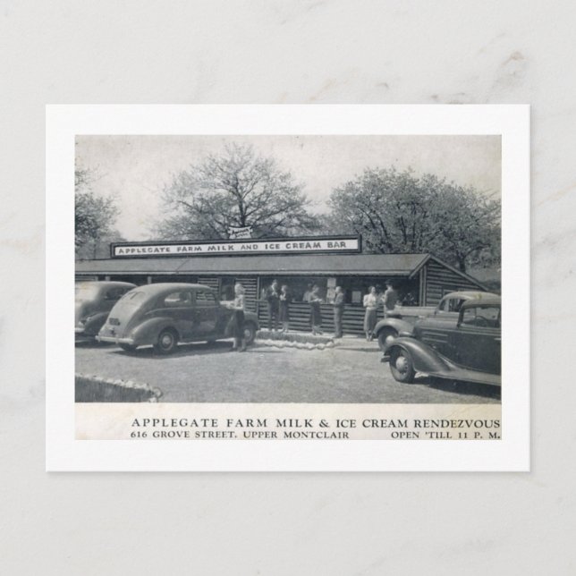 Carte Postale Applegate Farms Ice Cream, Montclair NJ Vintage (Devant)