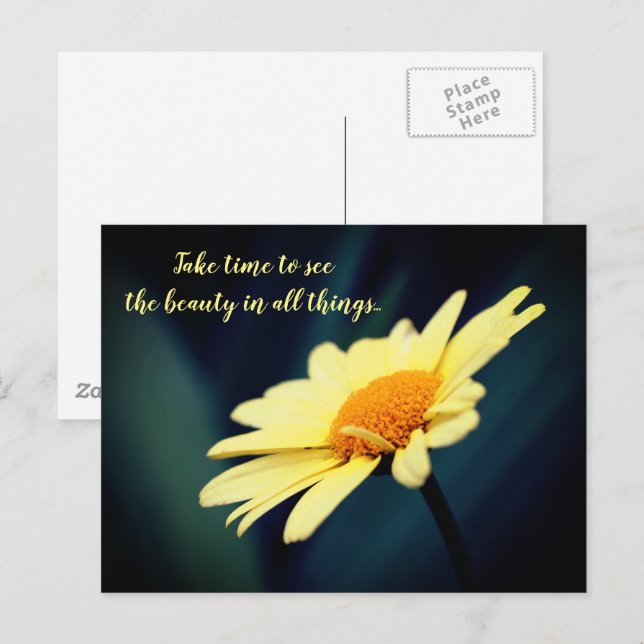 Carte Postale Application Inspirante Apprécier la Beauté  (Devant / Derrière)