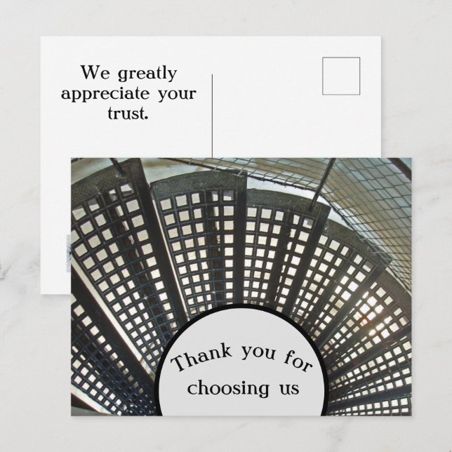 Carte Postale Appréciation des clients du Merci (Devant / Derrière)