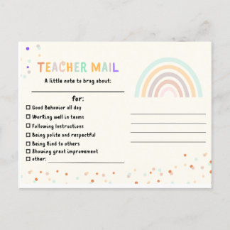 Carte postale Appréciation des étudiants