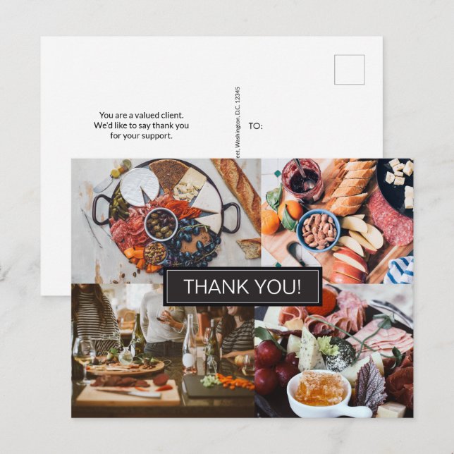 Carte Postale Appréciation du client Photos Restauration (Devant / Derrière)
