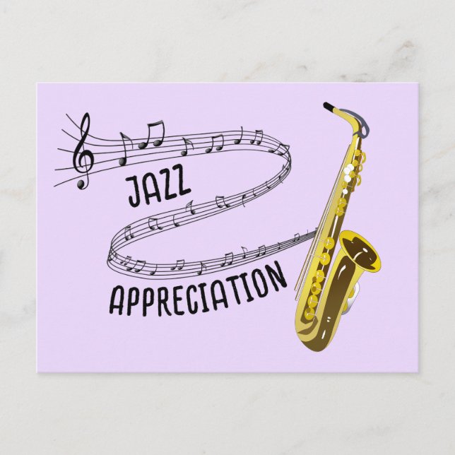 Carte Postale Appréciation internationale du jazz (Devant)