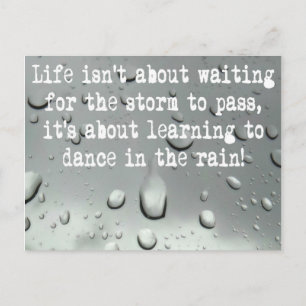 Carte Postale Apprendre à danser sous la pluie ! Photo Raindrops