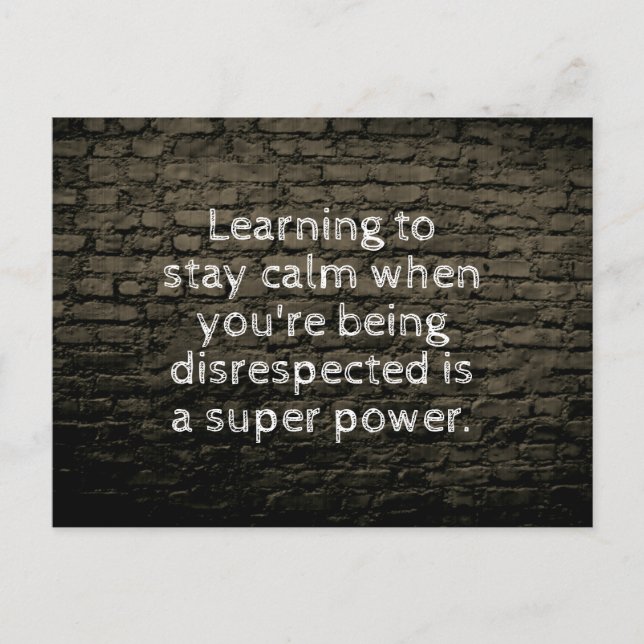 Carte Postale Apprendre à rester calme (Devant)