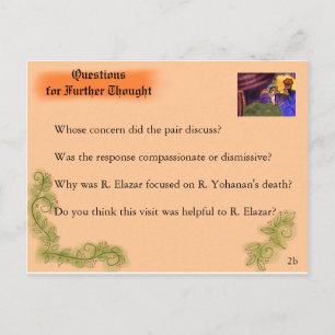 Carte Postale Apprentissage de la vie juive : Vacances à Bikur/Q