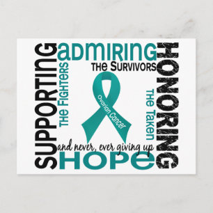 Carte Postale Appuyer l'acceptation honorer 9 Cancer de l'ovaire