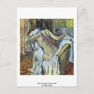 Carte Postale Après Le Bain À Sécher La Femme Par Edgar Degas