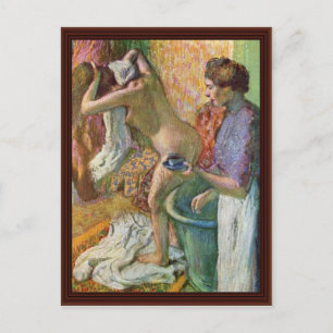 Carte Postale Après Le Bain Par Edgar Degas