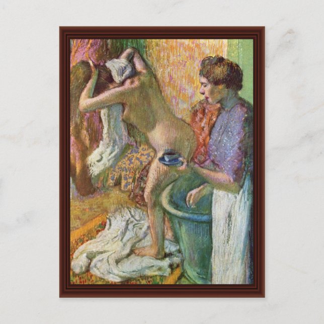 Carte Postale Après Le Bain Par Edgar Degas (Devant)