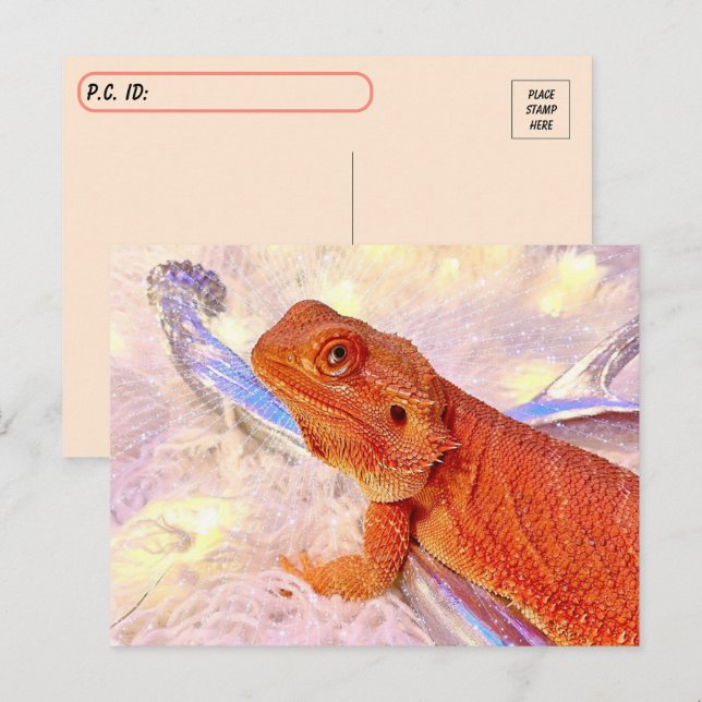 Carte Postale Après le passage à niveau, le dragon barbu (Devant / Derrière)