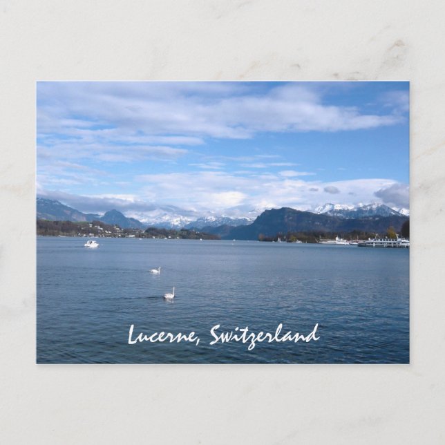 Carte Postale Après-midi au bord du lac Lucerne (Devant)