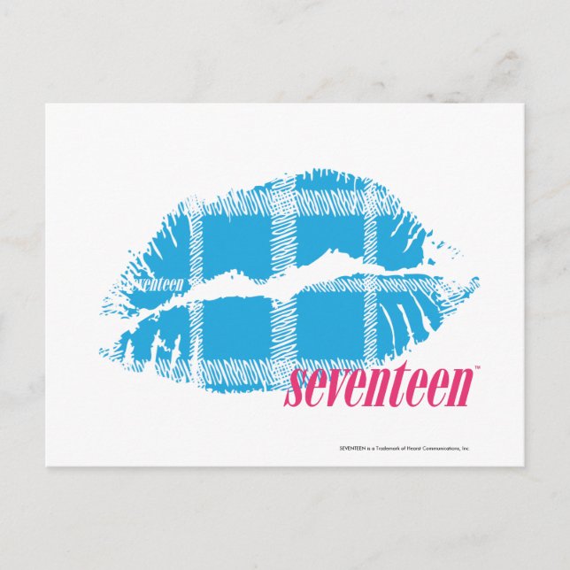 Carte Postale Aqua Plaid (Devant)