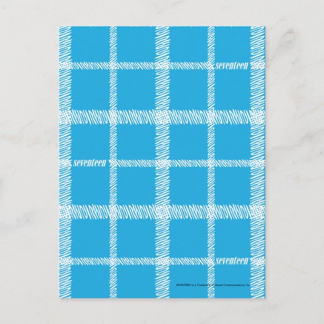 Carte Postale Aqua Plaid (Devant)