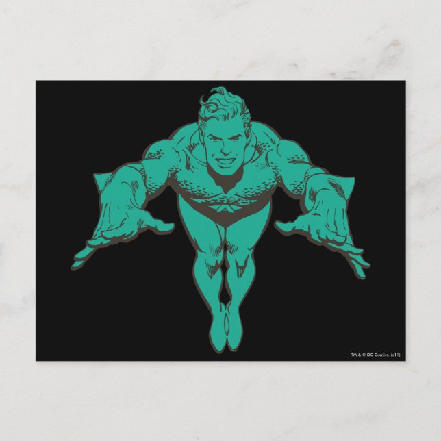Carte Postale Aquaman Déjeuner en avant - Turquoise (Devant)