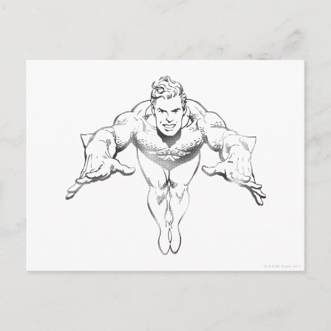 Carte Postale Aquaman Déjeuner vers l'avant (Devant)