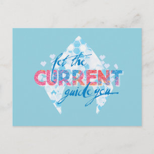 Carte Postale Aquaman Graphique Logo "Let The Current Guide Yo
