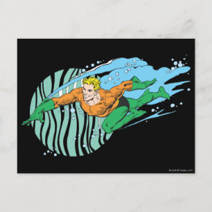 Carte Postale Aquaman saute à gauche