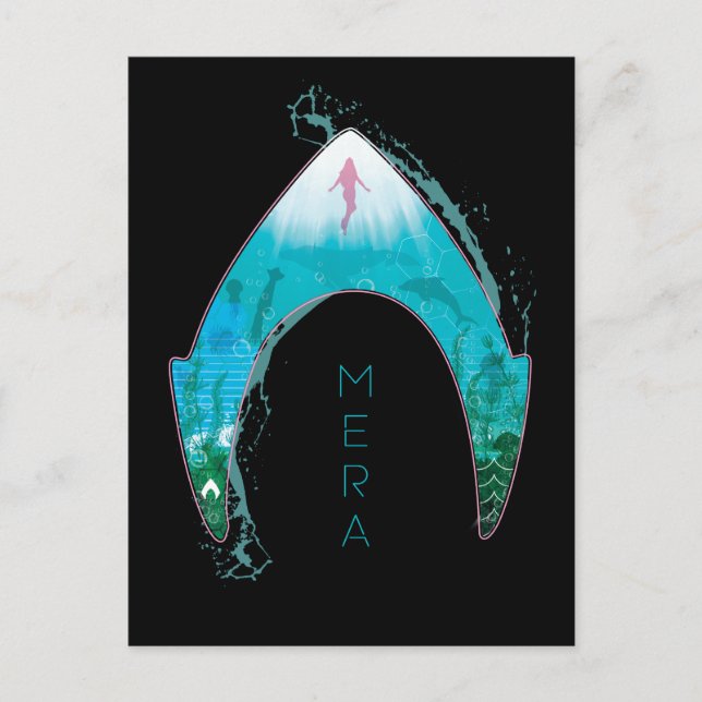 Carte Postale Aquaman | Voir par Mera Symbole Ocean Graphic (Devant)