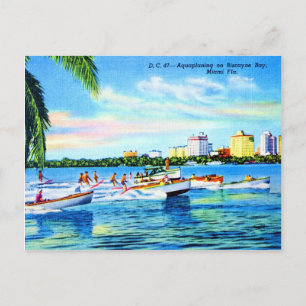 Carte Postale Aquaplanissement sur la baie de Biscayne, Miami, F
