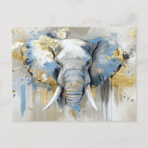 Aquarelle abstraite Illustration d'un éléphant