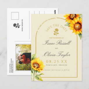 Carte Postale Aquarelle Arc De Tournesol Photo Enregistrer La Da
