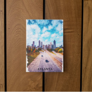 Carte Postale Aquarelle Atlanta Georgia Skyline City