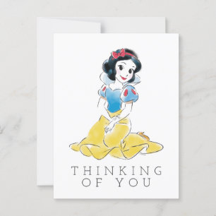 Carte Postale Aquarelle blanche de neige princesse