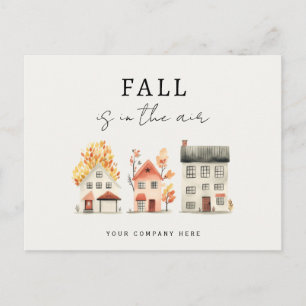 Carte Postale Aquarelle Chute quitte Maison Immo Promotionnels
