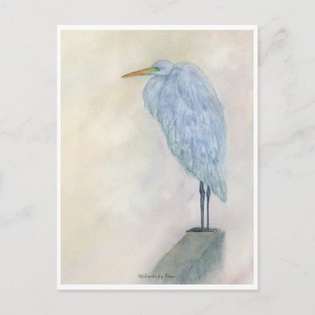 Carte Postale Aquarelle d'aigle bleu (Devant)