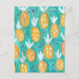 Carte Postale Aquarelle d'ananas