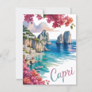 Carte Postale Aquarelle de Capri