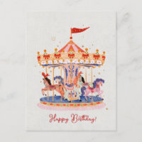 Aquarelle de carrousel Vintage