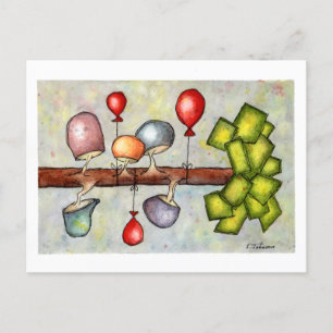 Carte postale Aquarelle de champignons
